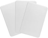 Plastic Bar Cutting Board for Restaurants, 3 Pack - 10 x 6 Inch, White