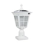 Kemeco ST4311AQ-W Solar Post Light Outdoor, Dusk to Dawn Bright Classic Post Lamps for Patio Yard Gates Deck Pathway Garden Pole Mount