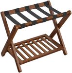 SONGMICS Solid Wood Luggage Rack, N
