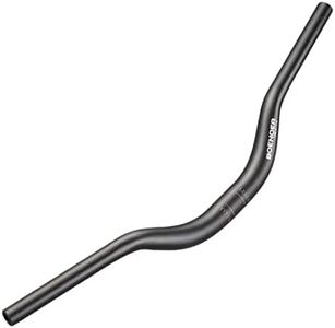 Boenoea Bike Riser Handlebar 25.4/31.8mm Length 620mm Aluminum Alloy Riser Bar(50mm 90mm 120mm), Black