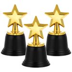 STOBOK Mini Star Trophy Awards Bulk, Gold Star Trophies For Party Favors Competitions Kid Classroom School Reward Sports Tournament Winning Prize Party