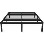 Upcanso 16 Inch King Bed Frame Heavy Duty Metal Platform King Size Bed Frames with 14 Inch Storage, Easy Assembly 3,500 lbs Steel Slats Support Mattress Foundation, Black