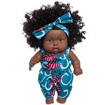 Black Dolls for 3 Year Old Girls | Baby Toy Doll, Real Air Washable Baby Dolls, 8 Inch Doll for Children aged 2 3 4 5 6 7 Years