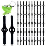 Viilich 50pcs String Trimmer Head Blades Replace Plastic, Lawn Mower Trimmer Blades Replacement Weed Wacker Eater Head Blades Replace for Cordless Grass Trimmer Black