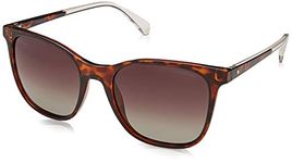 Polaroid Women's Pld 4059/S 086 Sunglasses, Dark Havana/Bw Black Brown, 53 UK