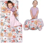 Morxy Toddler Nap Mat with Pillow & Blanket - Extra Large Portable Roll Up Nap Mats with Name Tag - Thick Kids Sleep Mat for Daycare, Preschool, Travel and Camping - for Age 3 and up