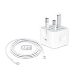 iPhone Charger，iPhone USB C Fast Charger Plug with Cable[Apple MFi Certified] Apple 20W USB-C Power Adapter with 6FT USB-C to Lightning Cable,iphone PD USB C Plug Type for 14/13/12/11 Pro/Pro Max/XS/X