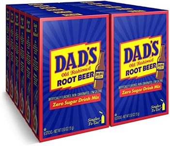 Dad's Old Fashioned Root Beer Singles To Go Sugar Free Powder Drink Mix 6 Sticks Per Box, 12 Boxes (72 Total Sticks)