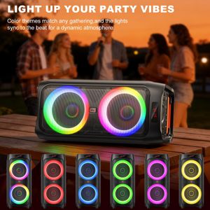 JYX 8-Inch Karaoke Machine with 2 Microphones – Portable Speaker System