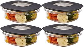 Rubbermaid Premier Food Storage Container, 1.25 Cup, Grey (Pack of 4)