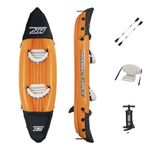 Hydro Force Lite-Rapid Kayak, 2-Person Inflatable Kayak, Includes Pump, Oars and Detachable Seat, Orange