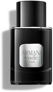 Armani Beauty – Code – Elixir – Cologne for Men - Ambery & Spicy - With Green Mandarin, Leather Accord, & Tonka Bean – 1.6 Fl Oz
