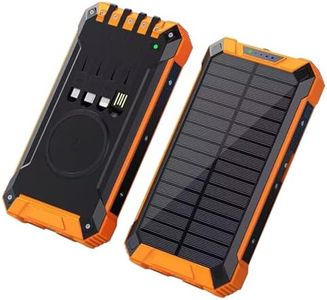 Apkezel Batterie Externe Solaire, 26800mAh Chargeur Solaire pour Telephone avec 6 Sorties et 4 Entrées, 15 W Charge Rapide Power Bank Solaire avec Chargement sans Fil, Étanche Solar Power Bank