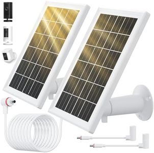Solar Panel for Ring Camera, 2 Pack solar panels for Ring Security Camera, 5W Solar Panel with 10FT/3M Long Cable Dustproof Waterproof, Solar Charger Compatible with Spotlight & Stick Up Outdoor Cam