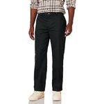 Amazon Essentials Men's Classic-Fit Wrinkle-Resistant Flat-Front Chino Trouser (Available in Big & Tall), Black, 34W / 30L