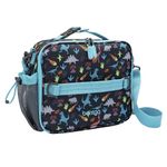 Bentgo Kids Prints Lunch Bag - Double Insulated, Durable, Water-Resistant Fabric with Interior and Exterior Zippered Pockets and External Bottle Holder- Ideal for Children of All Ages (Dinosaur)