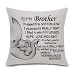 Bacmaxom Brother Gifts from Sister Brother Cushion Cover Throw Pillow Cover for Brother Birthday Gifts (brother)