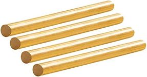 Tynulox Brass Rods, 1/4 × 8", 4Pcs, Solid Brass Round Stock, Brass Bars for Knife Handle Pins, Knife Handle Material