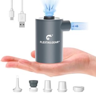 FLEXTAILGEAR MAX Pump 2020 Portable Air Pump with 3600mAH Battery USB Rechargeable Air Pump-Quick Inflate Deflate for Sleeping Pads, Air Mattress, Pool Toys, Swimming Ring, Air Bed (Space Gray)