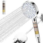 Cobbe Hard Water Filter Shower Head with 20 Stage Filter, High Pressure Shower Heads and Hose, 7 Spray Modes, Powerful Built-in Power Wash for Remove 99% of Chlorine, Reduces Dry Itchy Skin, Chrome