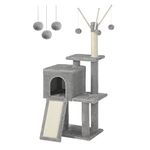 FEANDREA Cat Tree, Cat Tower for Indoor Cats, Kittens, Light Grey PCT143W01