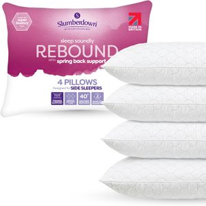Slumberdown Hotel Pillows 4-Pack – Soft Support Bed Pillows