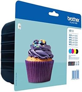 Brother LC123 - Pack de 4 cartuchos de tinta BK/C/M/Y (duración estimada: hasta 600 páginas según ISO/IEC 24711)