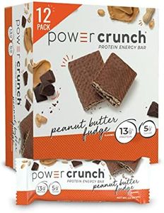 Power Crunch Protein Wafer Bars, High Protein Snacks with Delicious Taste, Peanut Butter Fudge, 1.4 Ounce (12 Count)