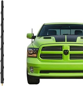 KSaAuto Antenna fits for Dodge Ram 1500 2500 3500 2009-2024,16 inches Flexible Rubber Antenna Replacement, Spiral Antenna Designed for Optimized FM/AM Reception