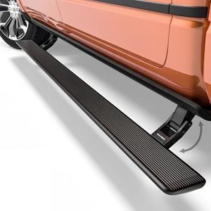 WOLFBOX Power Running Boards for Dodge RAM 1500 Crew CAB 2019-2026, Automatic Electric Retractable Side Steps with LED Lights, Plug-N-Play Waterproof Motor