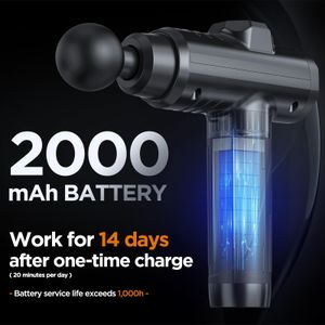 Deep Tissue Massage Gun – 30 Speeds, 10 Heads, Quiet Glide, LCD, Portable