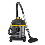 AGARO Ace 1600 Watts, 21.5 Kpa Suction Power, 21 litres, Wet&Dry, Stainless Steel HEPA Filter Vacuum Cleaner with Blower Function, Washable Dust Bag, Yellow/Steel, 1 Piece