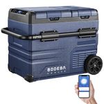 BODEGACOOLER 12V Portable Refrigerator Dual Zone 48 Quart, 45L Portable Car Fridge Freezer, -4℉-68℉℉ Car Cooler WIFI APP Control 12/24V DC and 100-240V AC for Camping,Travel, Home Use