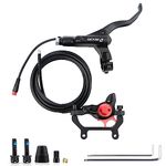 ZOOM EBike Hydraulic Disc Brake Set: HB-875E 2-Pistons 2-PIN Power-Off Sensor Electric Bicycle Right Brake Levers with Rear Calipers PM/is Adapter