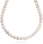 Abshel Fresh Water Round Pink Pearls Necklace for Valentine’s Day/Girlfriend/Wedding/Birthday/Anniversary/Brides