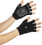 Gaiam Super Grippy Yoga Gloves,Black/Grey,9.53 x 22.86 x 1.91 cm; 10 Grams