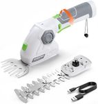 WORKPRO Cordless Grass Shear & Shrubbery Trimmer - 2 in 1 Handheld Hedge Trimmer 7.2V Electric Grass Trimmer Hedge Shears/Grass Cutter 2.0Ah Rechargeable Lithium-Ion Battery and USB Cable Included
