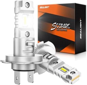 SEALIGHT 2024 Newest H7 LED Headlight Bulbs, Upgrade 600% Super Bright 1:1 Mini Size H7 LED Bulb, Cool White H7 LED Conversion Kit, No-Polarity Halogen Replacement, Plug and Play, Pack of 2