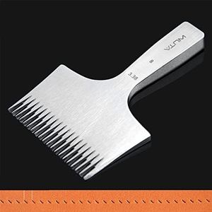 WUTA Sharp French Style Pricking Iron 20 Teeth Leather Chisel All-Polished Punching Tool Kits, Obverse 3.38 mm 20 Teeth
