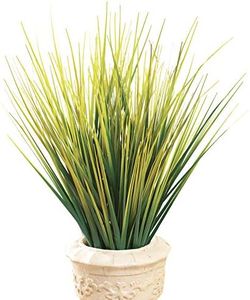 Collections Etc Decorative Grass Bushes - Set of 3, Yellow Green