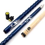 CUESOUL 58" 21oz Maple Pool Cue Stick 13mm tips Very Nice Grip with Joint Protector/Shaft Protector(CSPC-HL103)