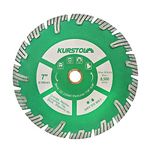 KURSTOL Granite Diamond Cutting Blade - 7"/180mm Concrete Cutting Disc for Marble Stone Tile Quartz Angle Grinder Saw Blade with a Reducer Washer 7/8"-5/8"