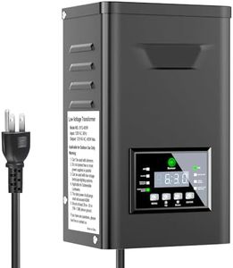 Azhien 400W Low Voltage Landscape Transformer, Outdoor Weatherproof Transformer with Timer and Photocell Sensor, Landscape Lighting Transformer 120V AC to 12/14V AC, ETL Listed