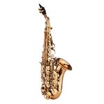 JINGFENG Mini Bb Soprano Saxophone Sax Brass Material Gold Laquer Surface Woodwind Instrument with Carry Case Gloves Cleaning Cloth Brush Reeds Sax Strap