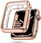 top4cus 41mm Cover Environmental Soft Flexible TPU Anti-Scratch Lightweight Protective Case Compatible with Apple Watch Series 8/7/6/SE/5/4/3/2/1 - Rose Gold