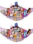 Lilly's Love Stuffed Animal Net Hammock for Plushie Toys - Large 2 Pack | Corner Hanging Storage for Organizing Teddy and Stuffy Collection | Easy to Hang w/Included Anchors & Hooks (Party Purple)