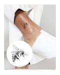 Inkbox Temporary Tattoos, Semi-Permanent Tattoo, One Premium Easy Long Lasting, Water-Resistant Temp Tattoo with For Now Ink - Lasts 1-2 Weeks, Bee My Friend, 2 x 2 in