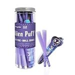 1.25 Size Pre-Rolled Cones 50 Pack，yacool Purple Rolling Cones with Tips & Packing Tubes Included, 84MM 50 Cones for Smoking, Slow Burning Cigarette Paper and Ultra Thin Rolling Papers