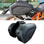 Hukimoyo Saddle Bag for Bike Oxford Cloth Motorcycle Bike Saddle Bags Waterproof with Rain Cover Bag Carrier for Riding Bike Side Bags for Riders Double Side Tail Bag for Motorcycle Saddle Bag (58 L)