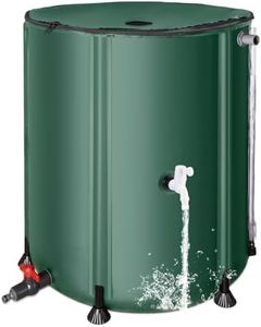 Collapsible Rain Barrel Water Collection System - 53 Gallon Portable Water Storage Tank,Foldable Rainwater Collect System Downspout, Water Catcher Container with Filter, Spigots＆Overflow Kit